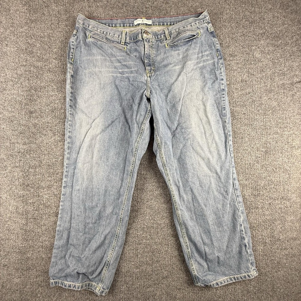 VTG Tommy Hilfiger Jeans Womens‎ 22 Plus Light Wash Relaxed Straight 100% Cotton